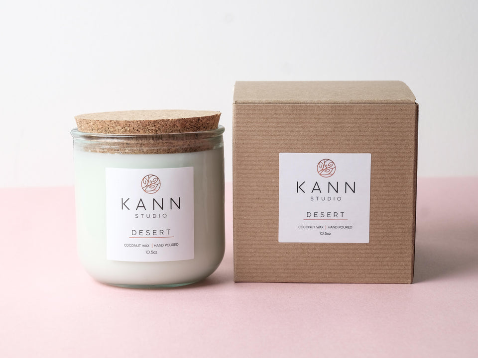 ECO collection KANN Studio candles, scented candles, natural wax candles, long lasting candles