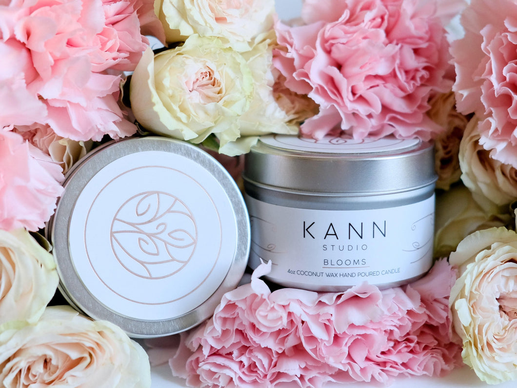 Blooms Travel Candle 4oz - KANN STUDIO