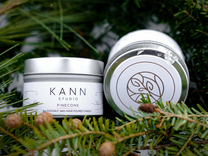 Pinecone Travel Candle 4oz - KANN STUDIO